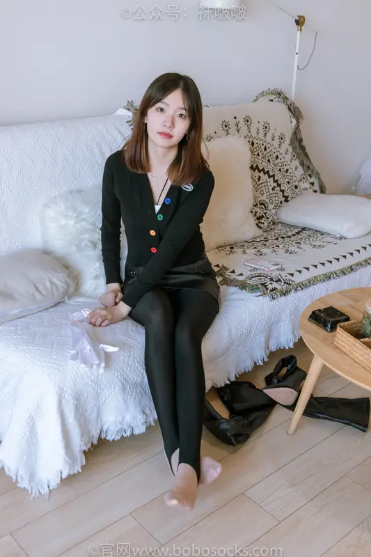 [BoBoSocks袜啵啵]NO.041 小甜豆-高跟长靴、黑色踩脚裤、肉丝 19