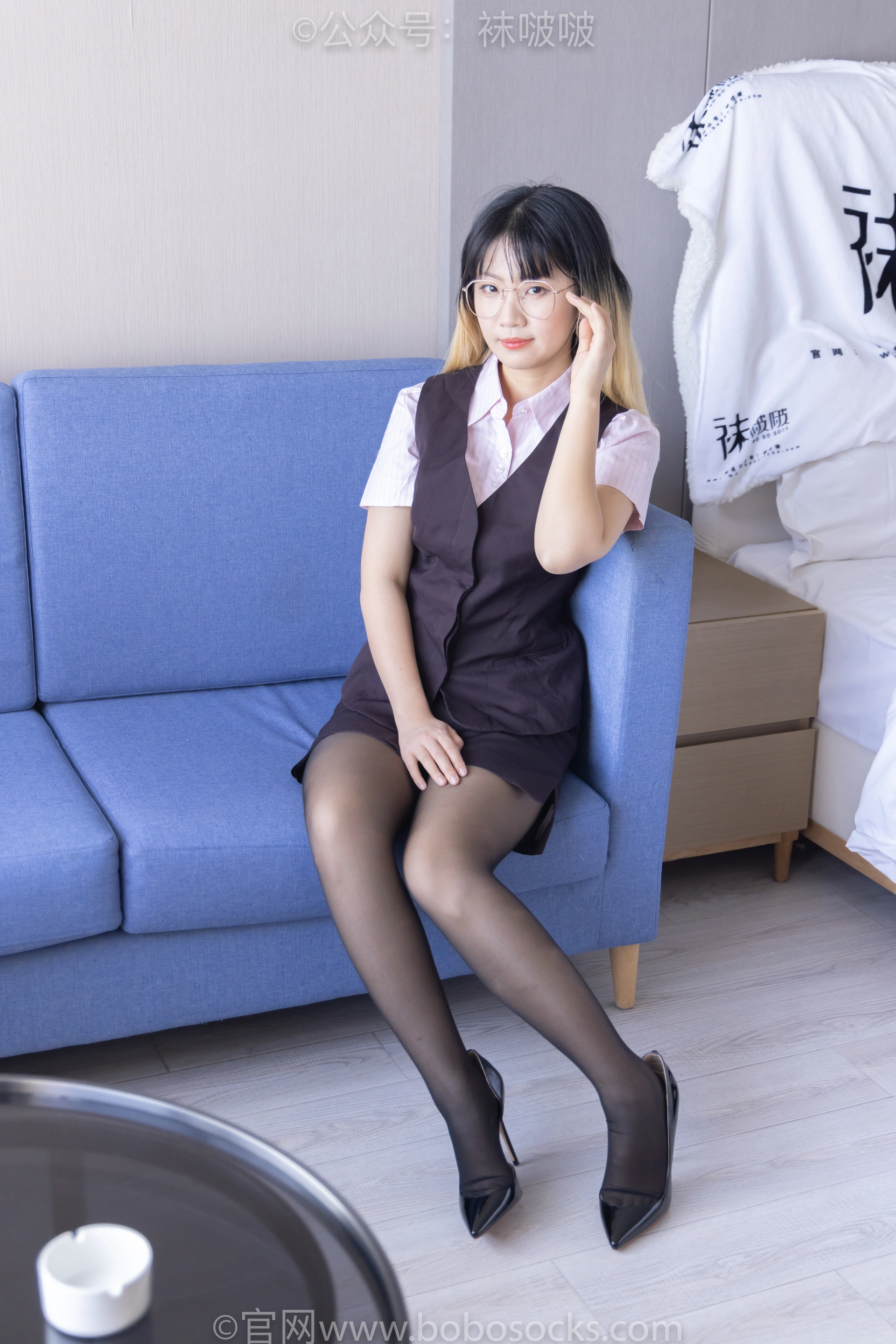[BoBoSocks袜啵啵]NO.065 砂糖-招行制服、高跟鞋、黑丝 2