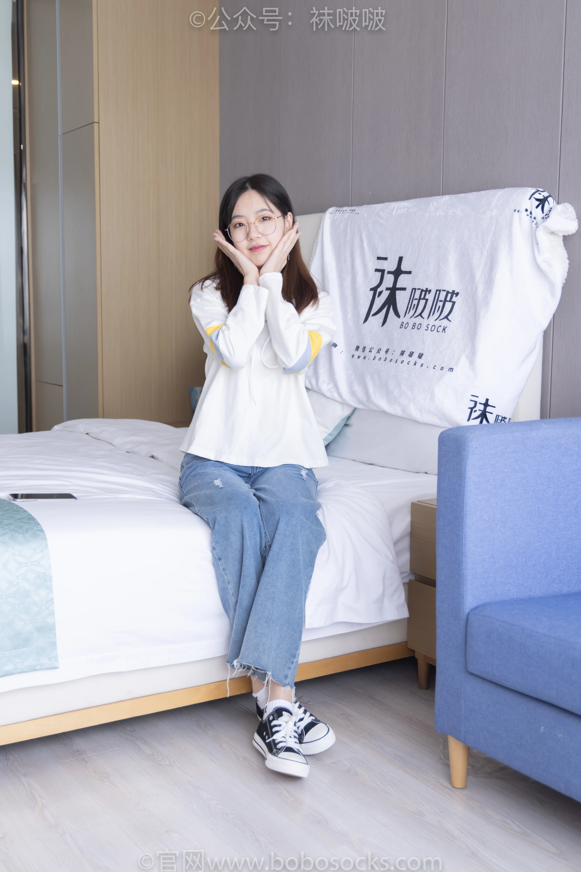 [BoBoSocks袜啵啵]NO.080 小甜豆-帆布鞋、白棉袜、肉丝（花絮版） 2